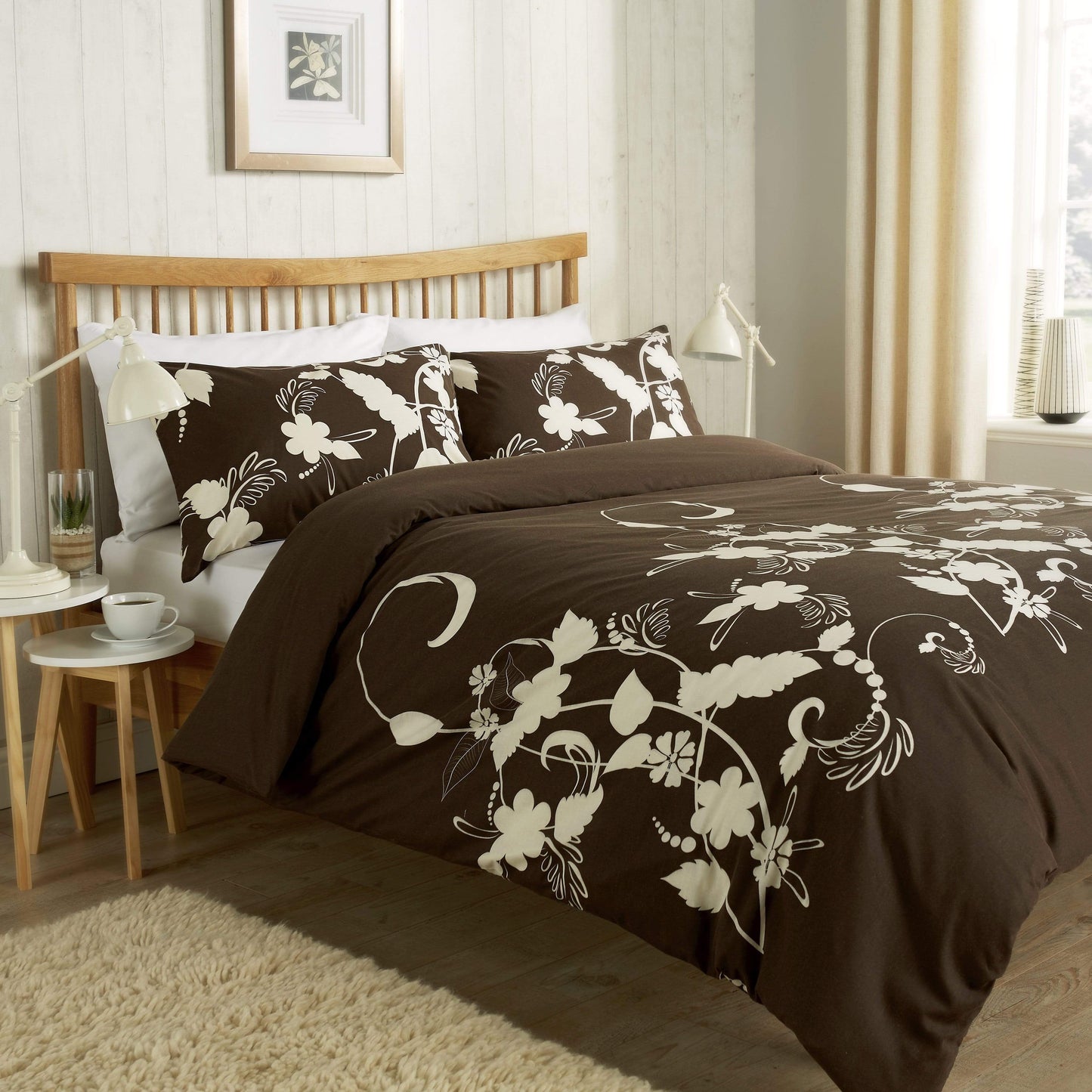 Floral Trail Duvet Set Cotton Rich Bedding With Botanical Design