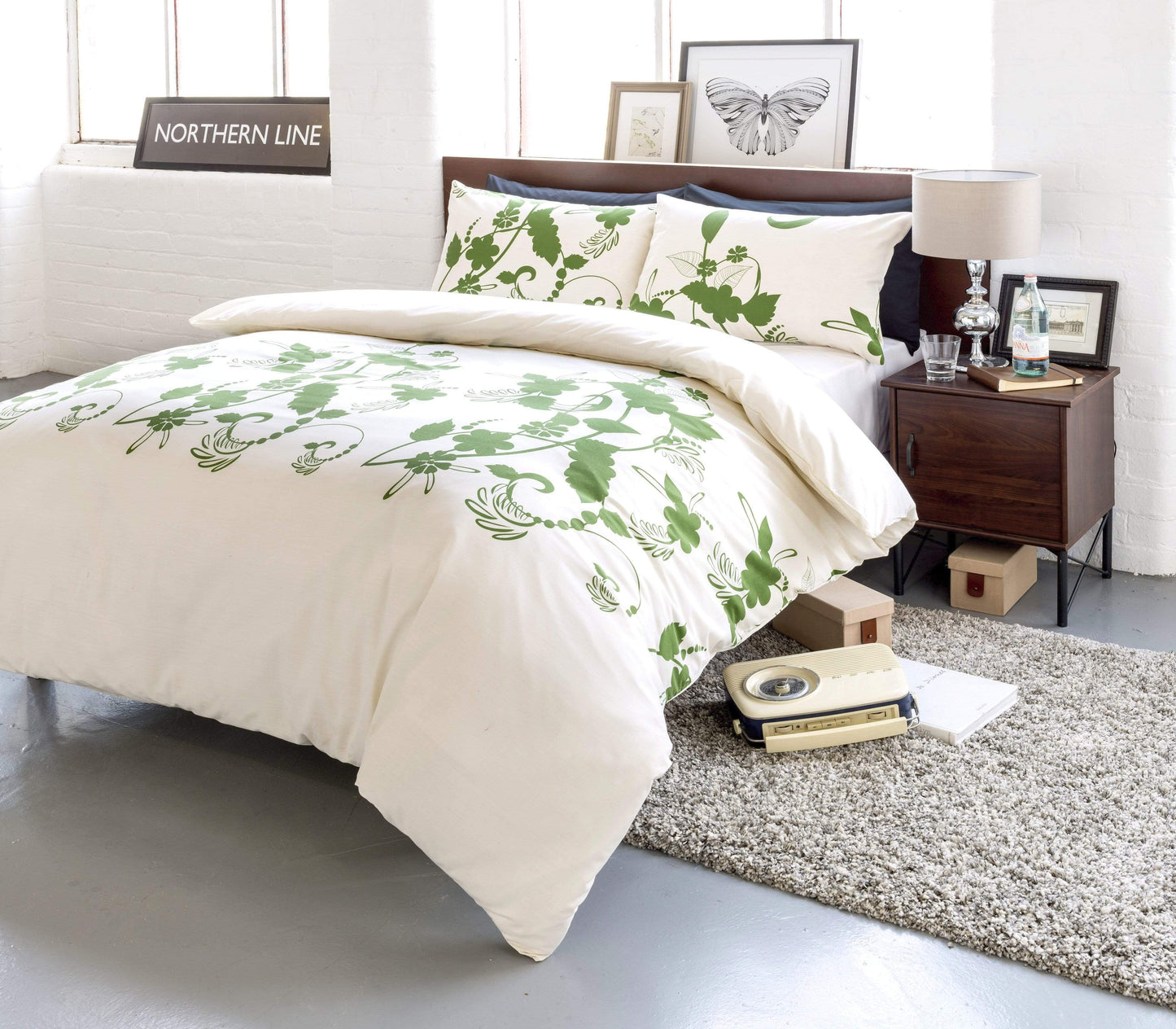 Floral Trail Duvet Set Cotton Rich Bedding With Botanical Design