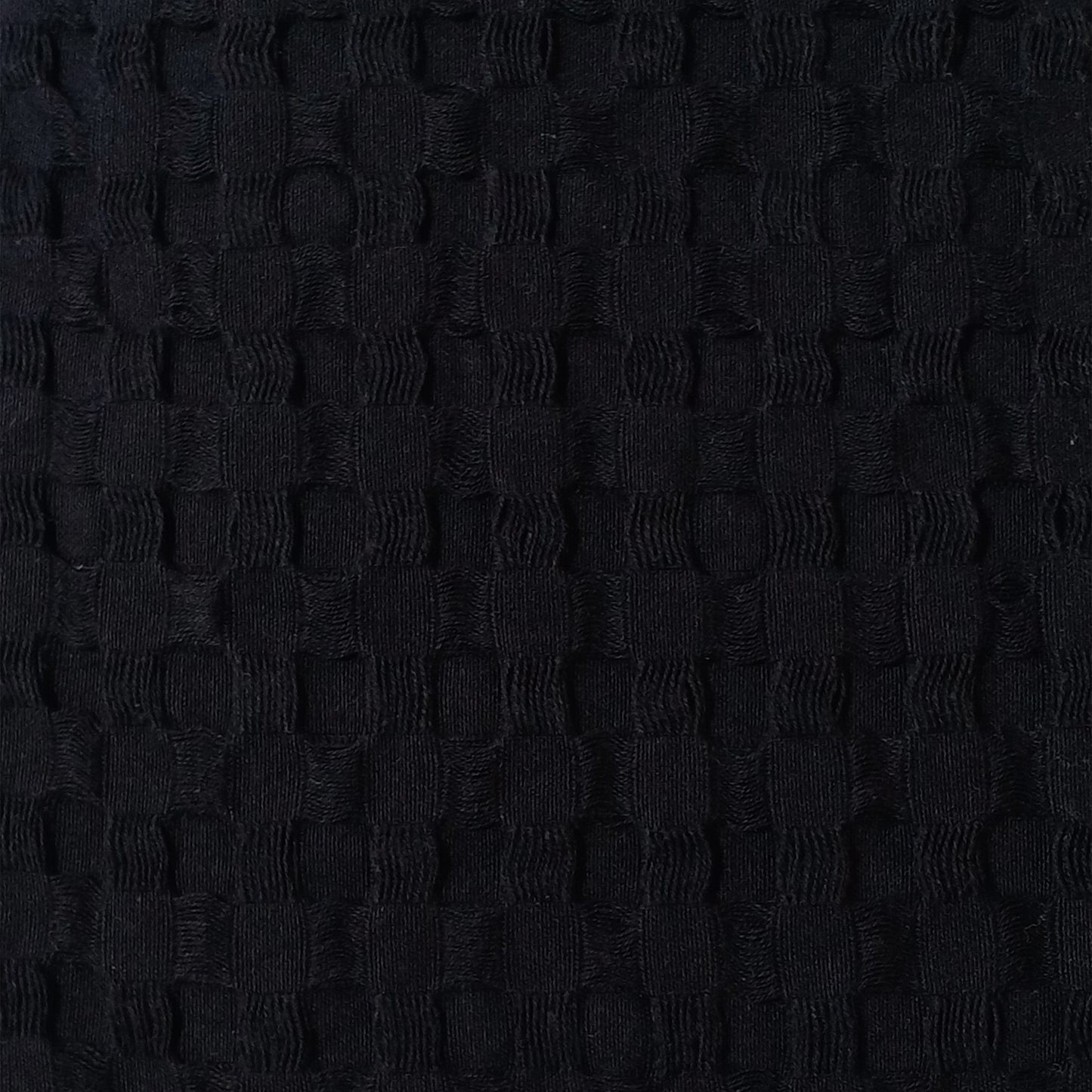 OLIVIA ROCCO Florian Checked Throw Blanket 100 Percent Cotton Black Bedspread For Sofas Armchairs Settees Couches And Beds