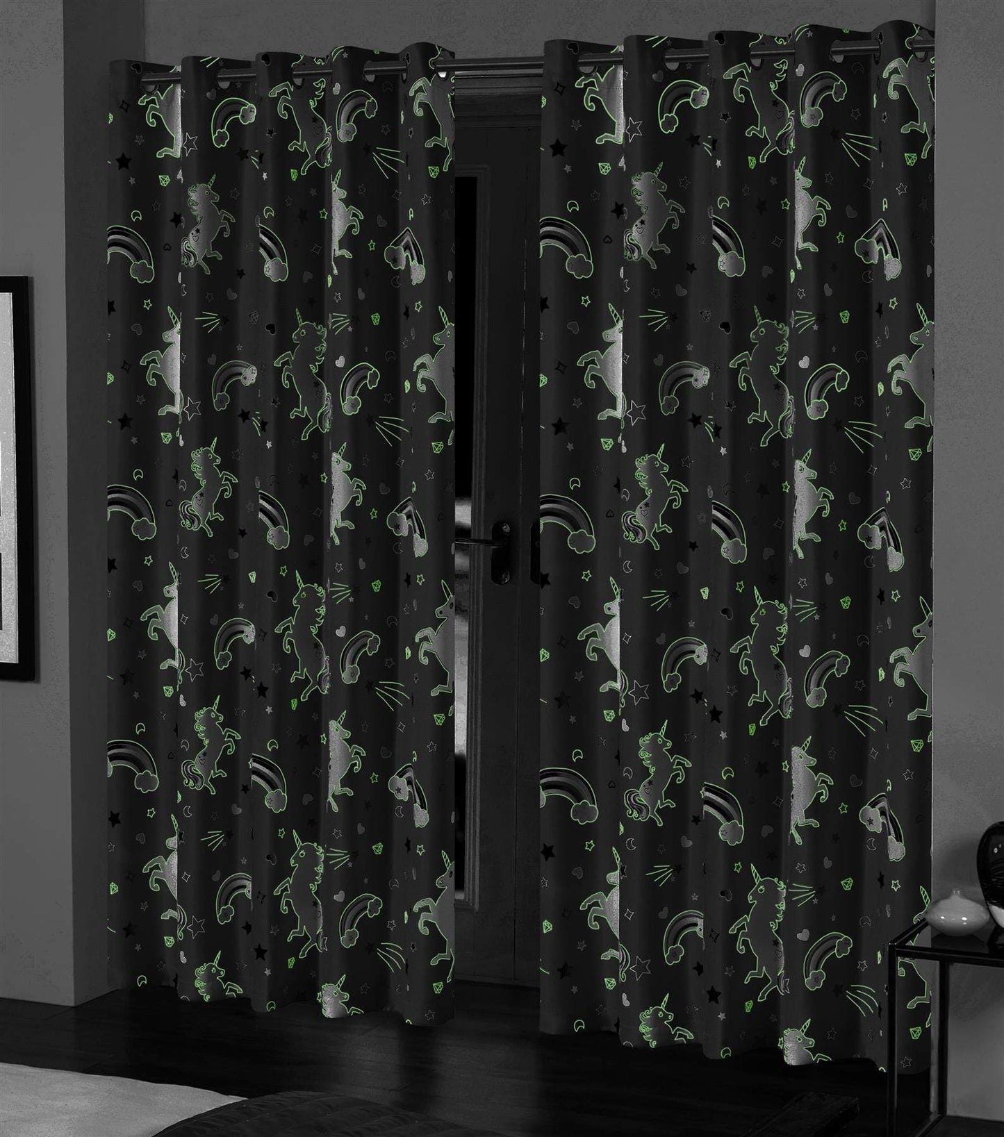 OLIVIA ROCCO Glow In The Dark Blackout Curtains With Thermal Energy Saving Panels For Bedrooms And Home Theaters Noise Absorbing Heavy Thick