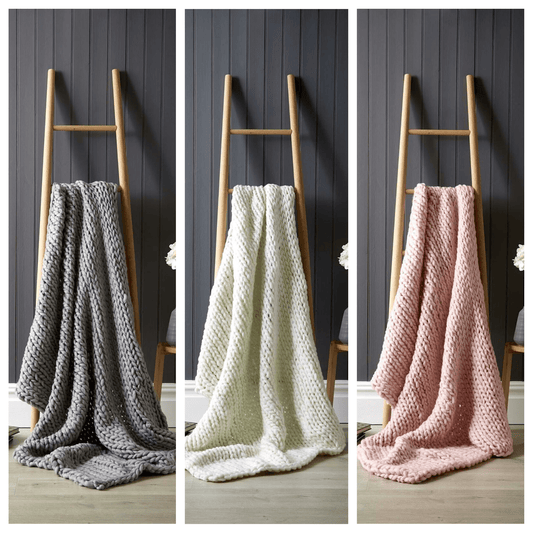 OLIVIA ROCCO Handmade Chunky Cable Knit Throw Oversized Super Soft Fleece Blanket For Sofa And Bed Decor In Bold Colors Luxurious
