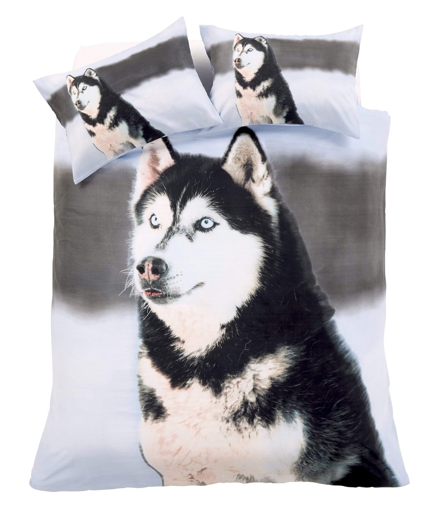 Huskey 3D Photo Panel Duvet Set Cotton-Rich Bedding