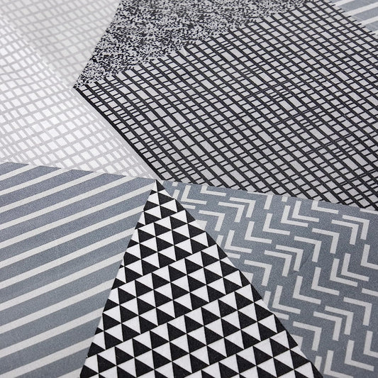 OLIVIA ROCCO Jasper Grey Printed Reversible Quilted Duvet Cover Set With Button Closure Single, Double, King, High Quality Polyester