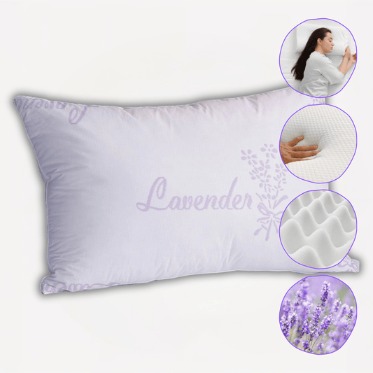 OLIVIA ROCCO Lavender Infused Microfibre Hotel Pillow Medium Support Hypoallergenic Side Sleeper Luxury Down Like Comfort