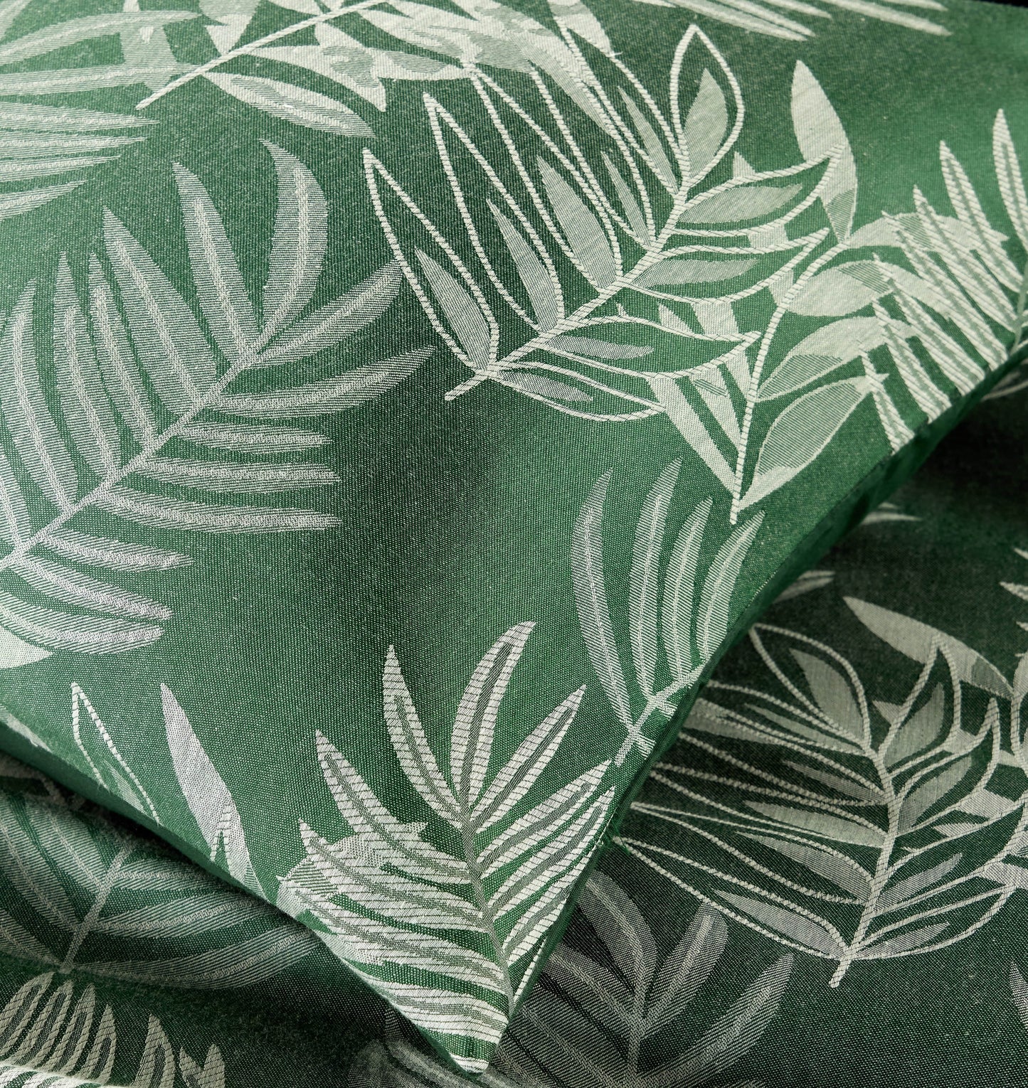 OLIVIA ROCCO Leaf Jacquard Reversible Duvet Cover Sets Grey And Pink Cotton Blend Eco Friendly Bedding In King Queen Double Single Sizes
