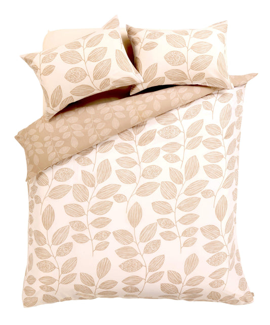 Leaves Design Cotton Rich Duvet Cover Set