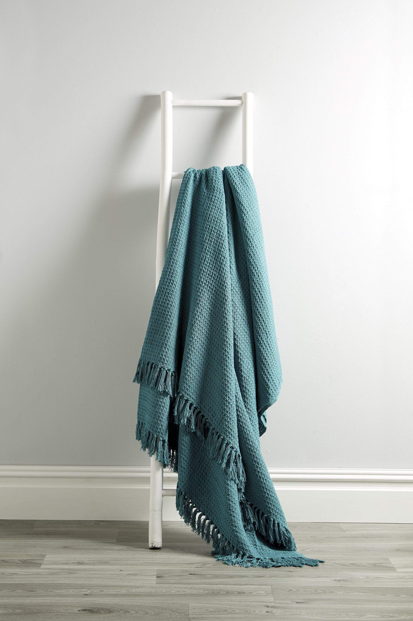 Lisbon Pure Indian Cotton Handwoven Honeycomb Throw Blanket
