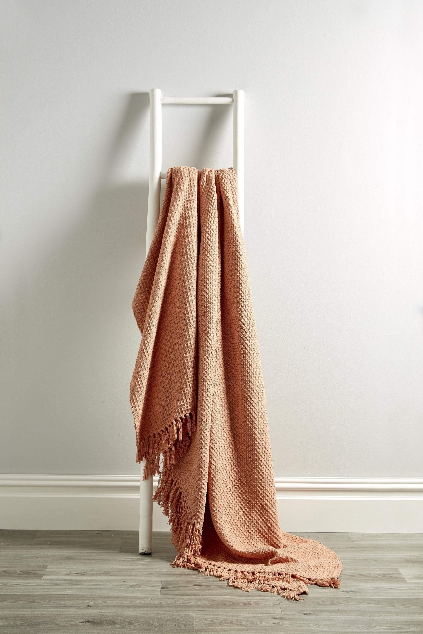 Lisbon Pure Indian Cotton Handwoven Honeycomb Throw Blanket