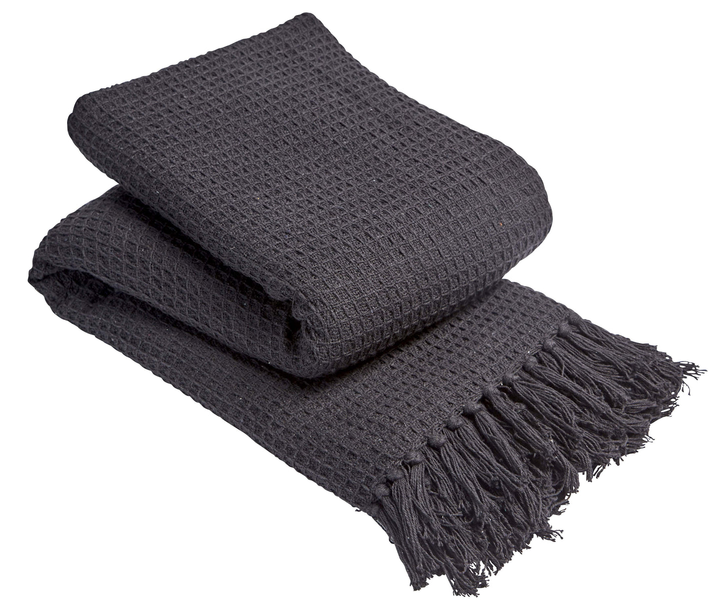 Lisbon Pure Indian Cotton Handwoven Honeycomb Throw Blanket