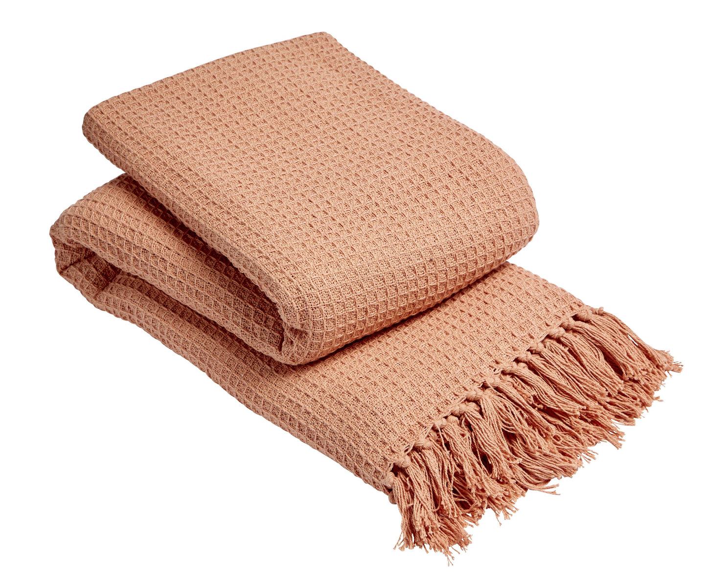 Lisbon Pure Indian Cotton Handwoven Honeycomb Throw Blanket