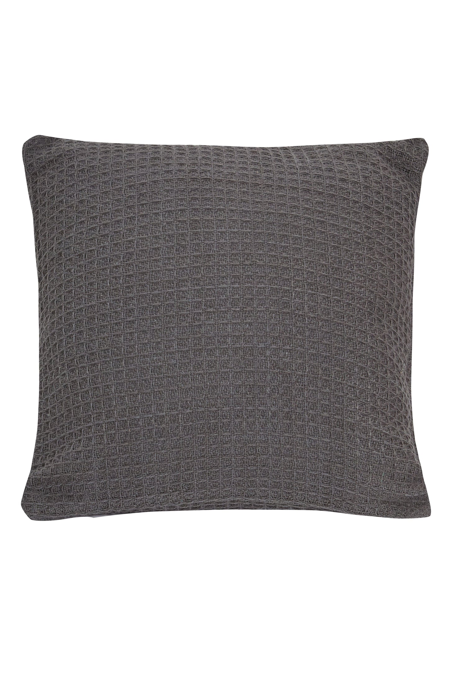 OLIVIA ROCCO Lisbon Pure Indian Cotton Handwoven Honeycomb Cushion Covers Indoor Outdoor Use 17x17 and 24x24 Grey Ochre Navy Teal Pink Silver