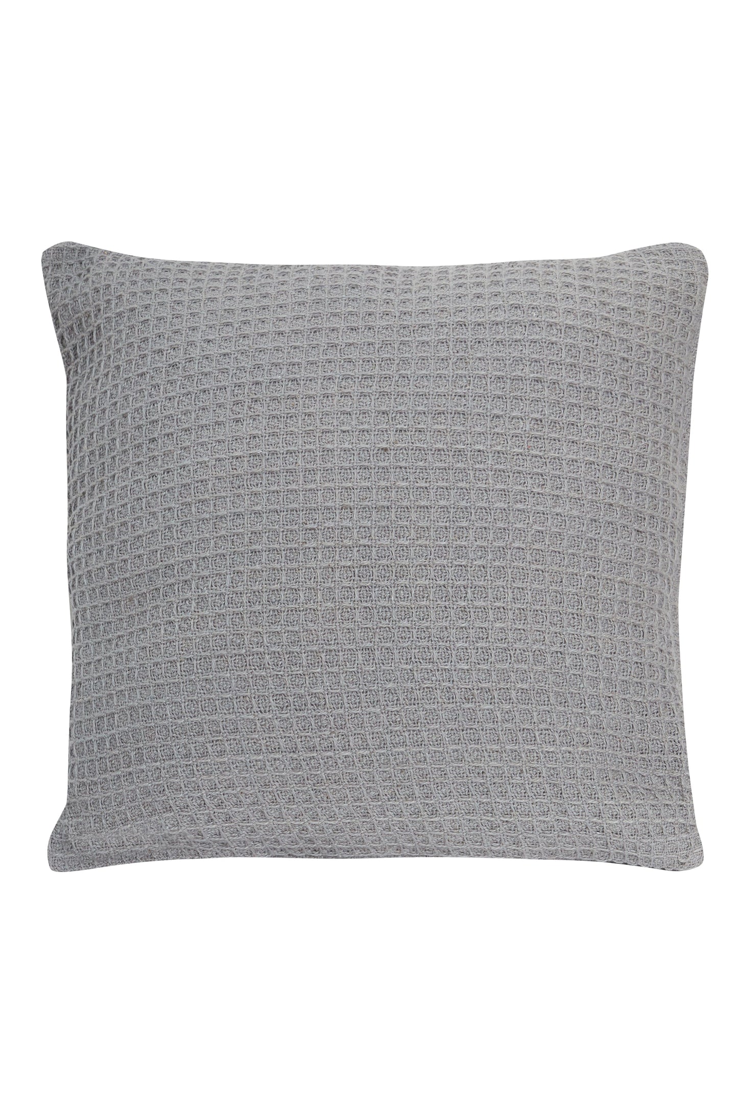 OLIVIA ROCCO Lisbon Pure Indian Cotton Handwoven Honeycomb Cushion Covers Indoor Outdoor Use 17x17 and 24x24 Grey Ochre Navy Teal Pink Silver