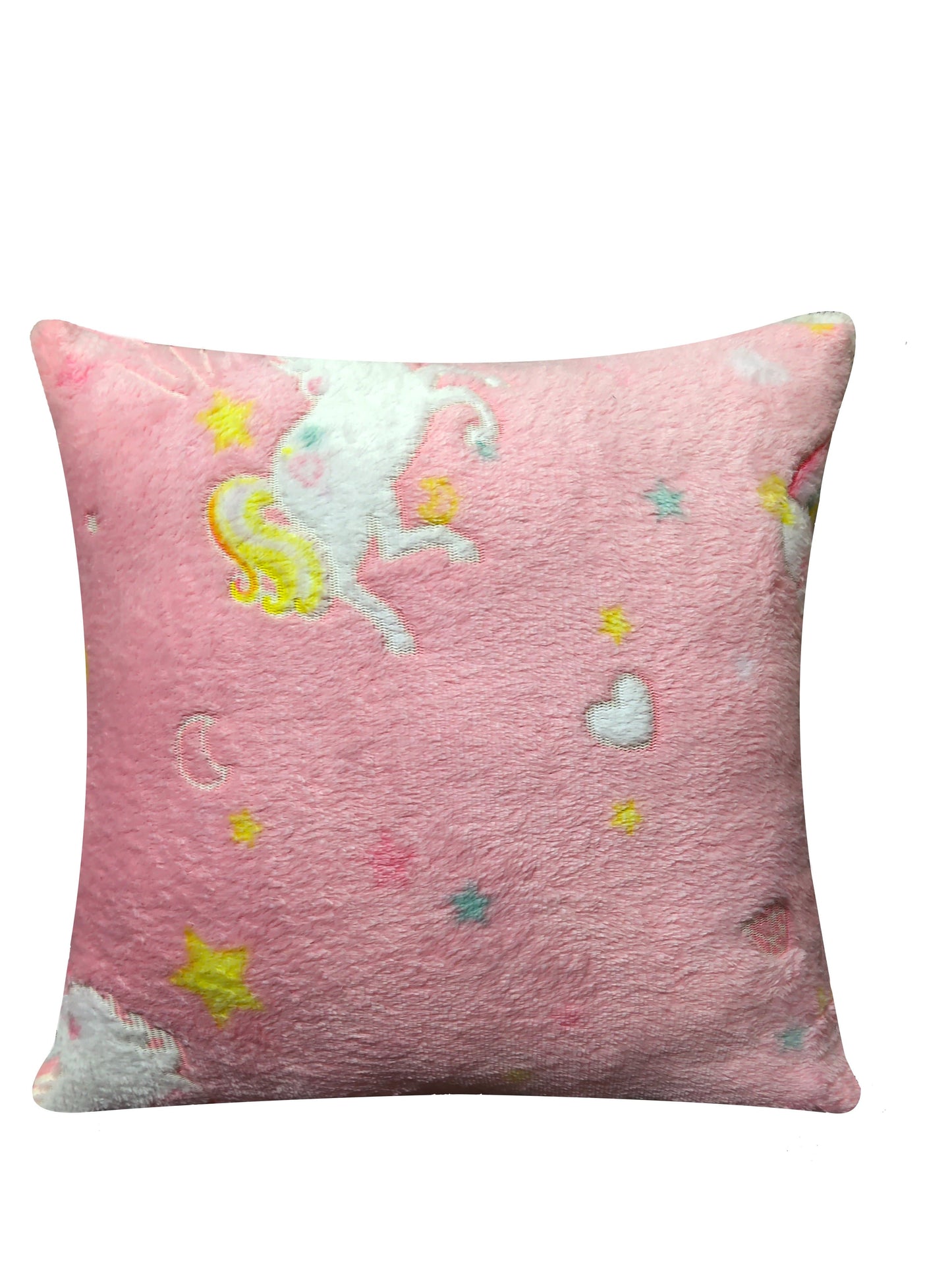 OLIVIA ROCCO Rainbow Unicorn Glow In The Dark Teddy Fleece Duvet Set For Kids Super Soft Cosy Bedding Kids Bedrooms Every Night