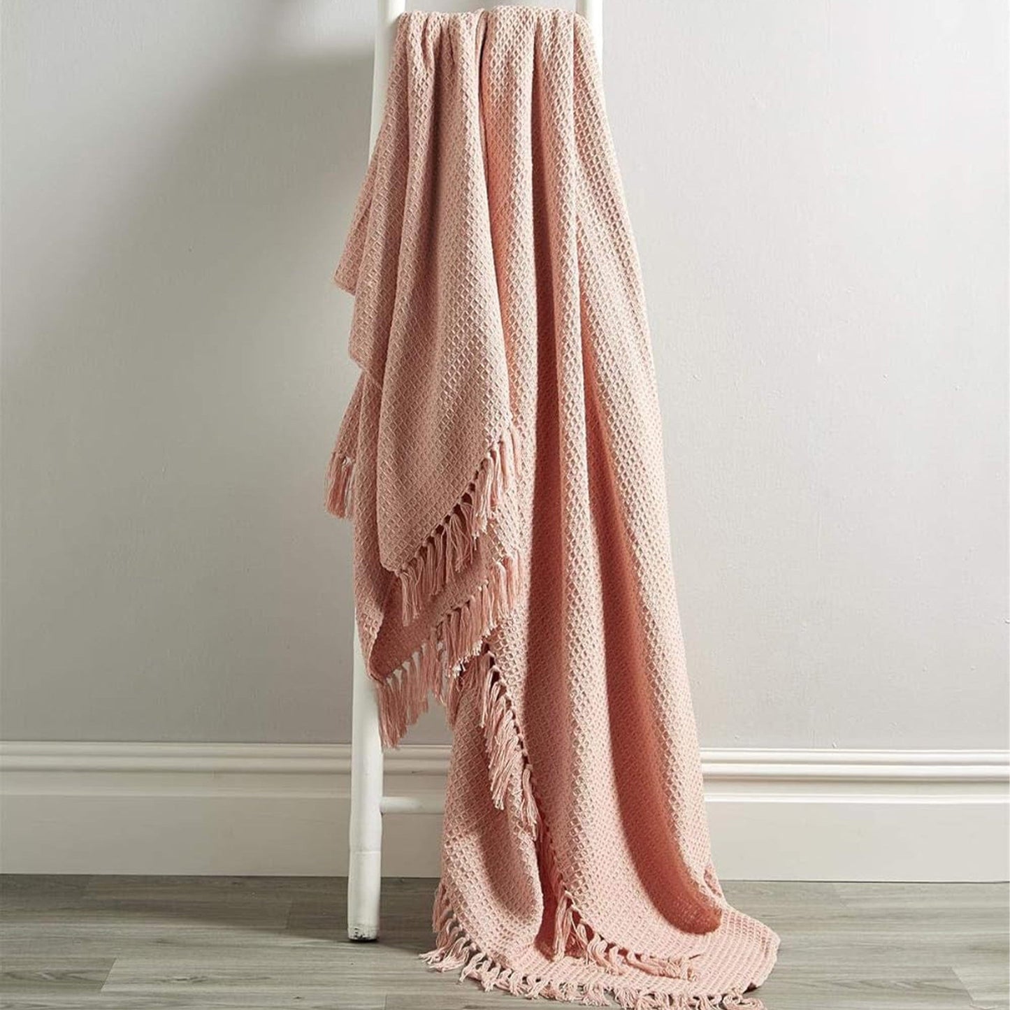 OLIVIA ROCCO Cotton Throw Super Soft Lightweight Eco Friendly Recycled Cotton For Sofa Bed Chair Calming Colours Home Decor