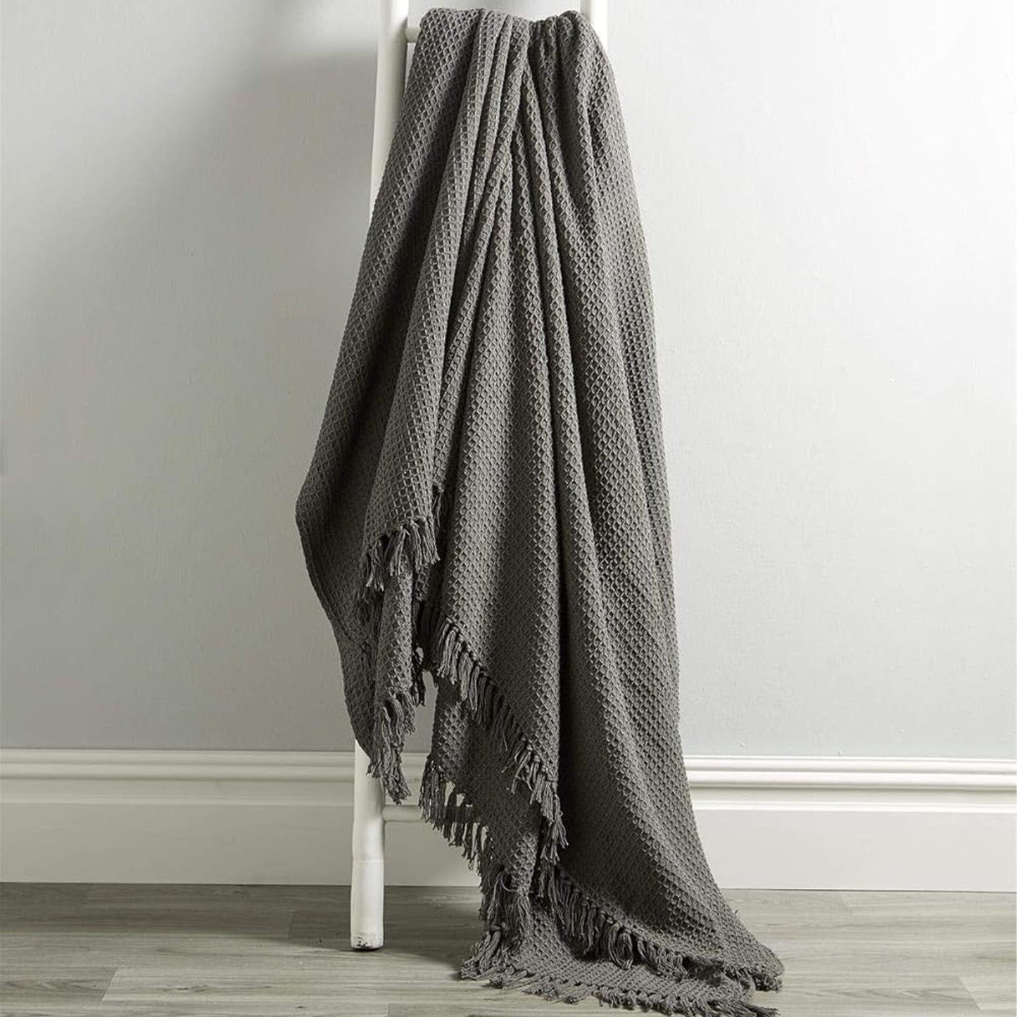 OLIVIA ROCCO Cotton Throw Super Soft Lightweight Eco Friendly Recycled Cotton For Sofa Bed Chair Calming Colours Home Decor
