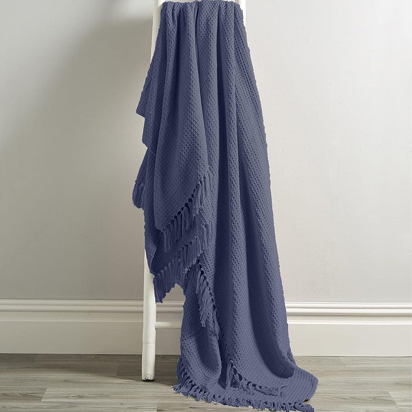 OLIVIA ROCCO Cotton Throw Super Soft Lightweight Eco Friendly Recycled Cotton For Sofa Bed Chair Calming Colours Home Decor