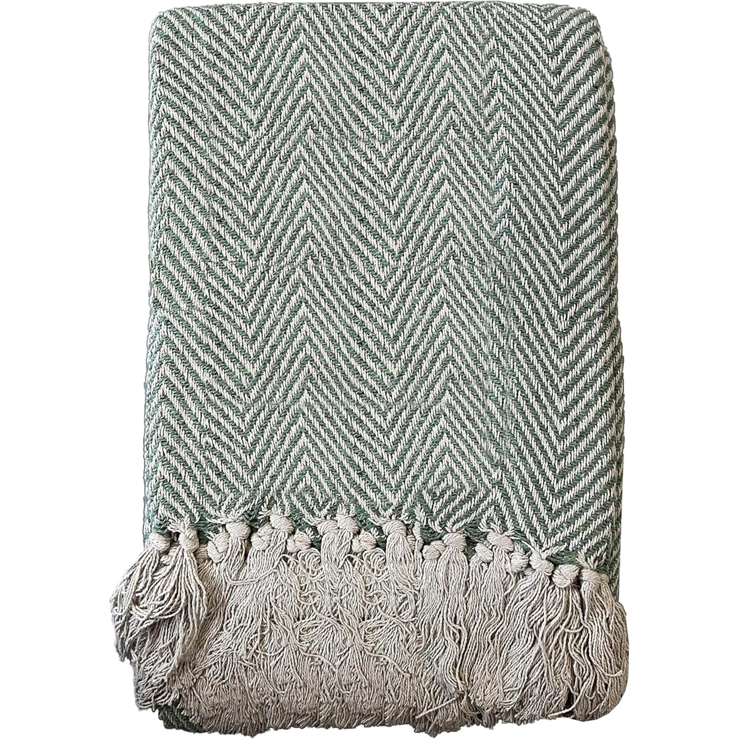 OLIVIA ROCCO Cotton Throw Super Soft Lightweight Eco Friendly Recycled Cotton For Sofa Bed Chair Calming Colours Home Decor
