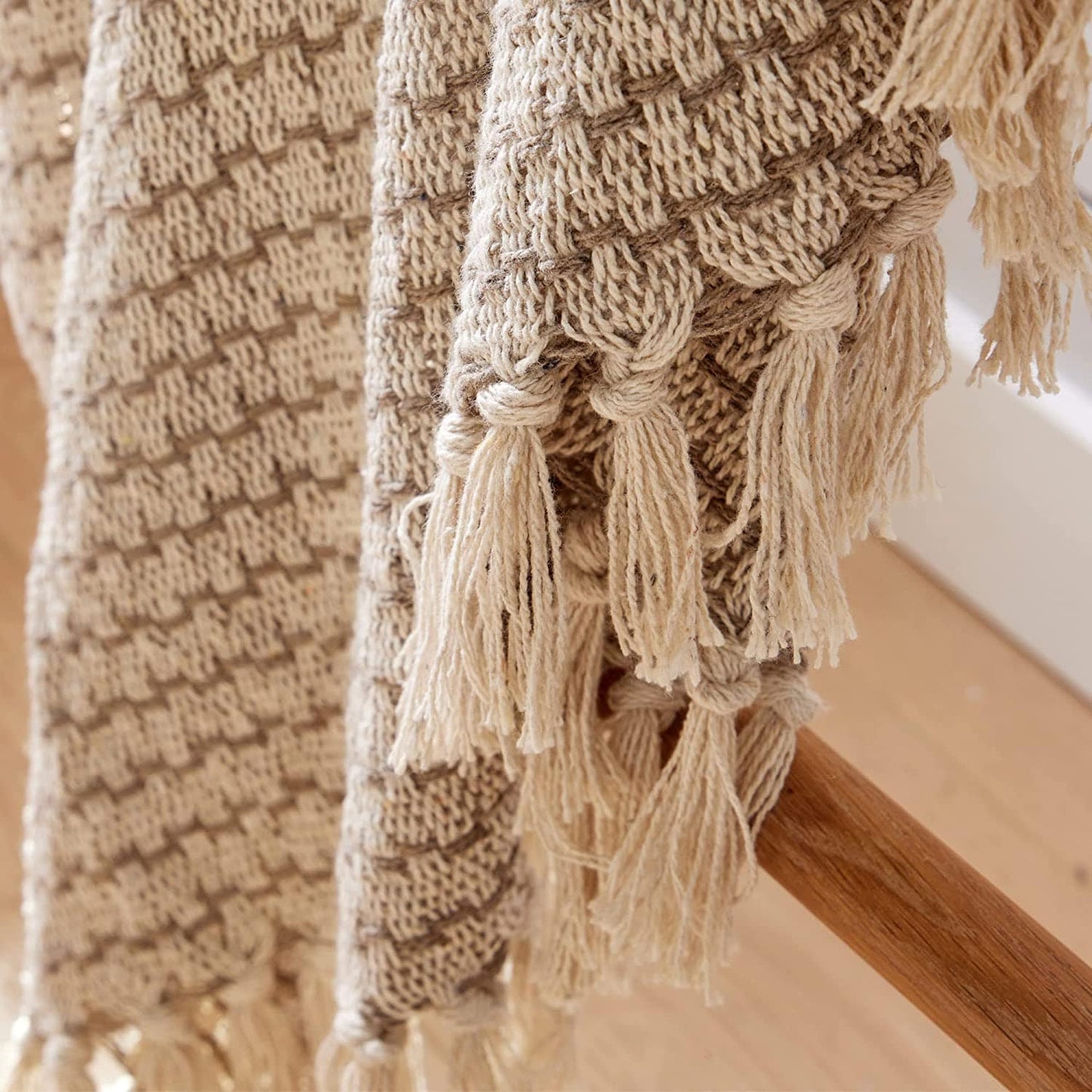 OLIVIA ROCCO Cotton Throw Super Soft Lightweight Eco Friendly Recycled Cotton For Sofa Bed Chair Calming Colours Home Decor