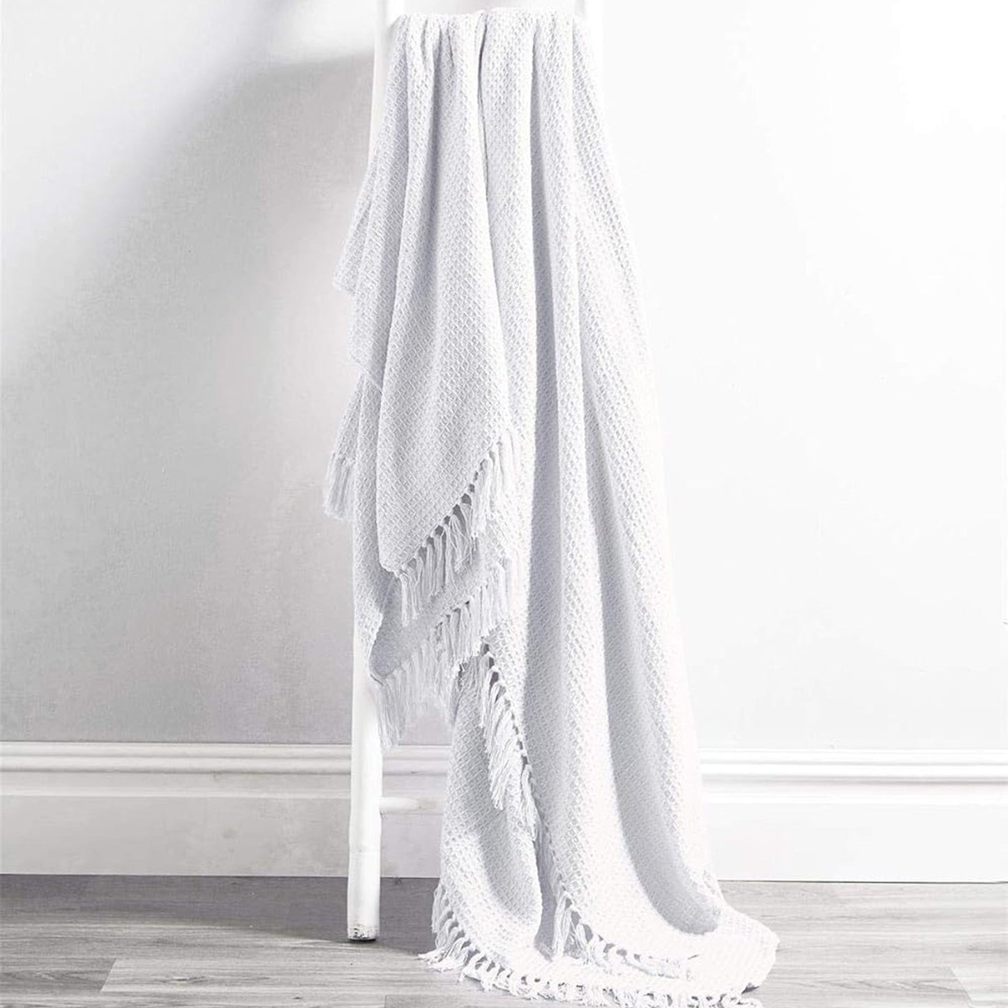 OLIVIA ROCCO Cotton Throw Super Soft Lightweight Eco Friendly Recycled Cotton For Sofa Bed Chair Calming Colours Home Decor