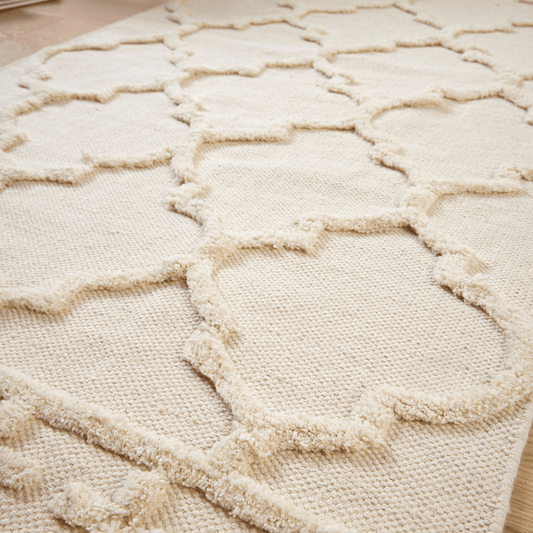 OLIVIA ROCCO Marrakesh Hand Woven Cotton Rug Eco Friendly Durable Carpet For Living Room Bedroom Kitchen Entryway Multiple Sizes