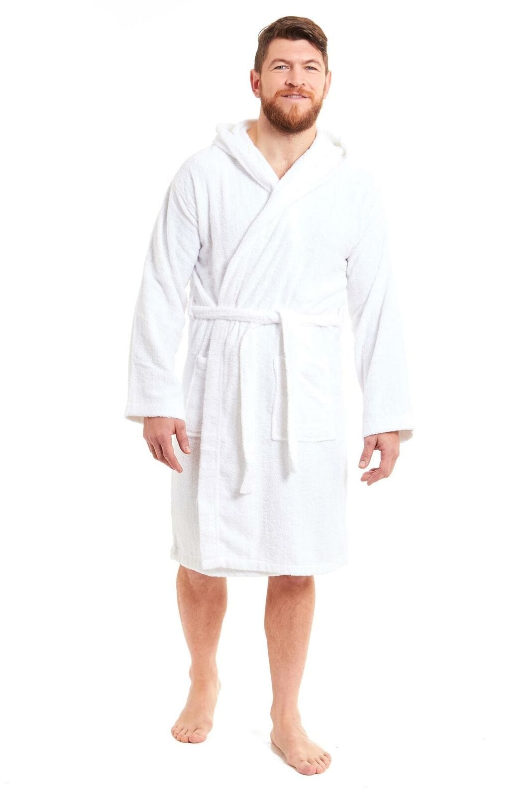 OLIVIA ROCCO Mens Luxury Bamboo Cotton Hooded Towelling Robe Ultra Soft For Home Gym And Spa Multiple Sizes And Colours Available