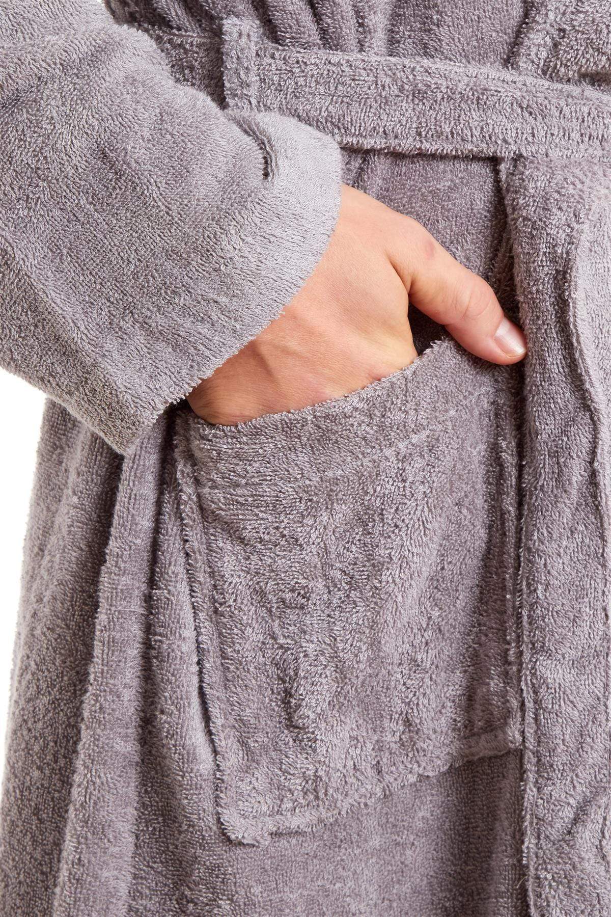 OLIVIA ROCCO Mens Luxury Bamboo Cotton Hooded Towelling Robe Ultra Soft For Home Gym And Spa Multiple Sizes And Colours Available