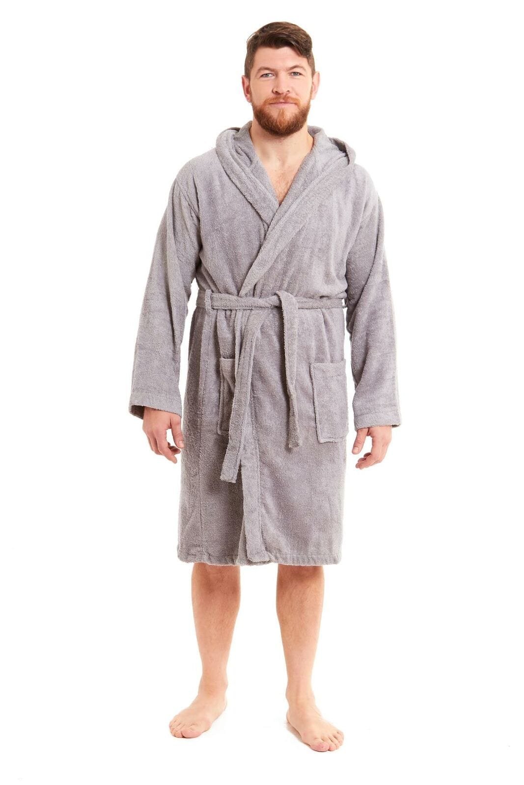 OLIVIA ROCCO Mens Luxury Bamboo Cotton Hooded Towelling Robe Ultra Soft For Home Gym And Spa Multiple Sizes And Colours Available