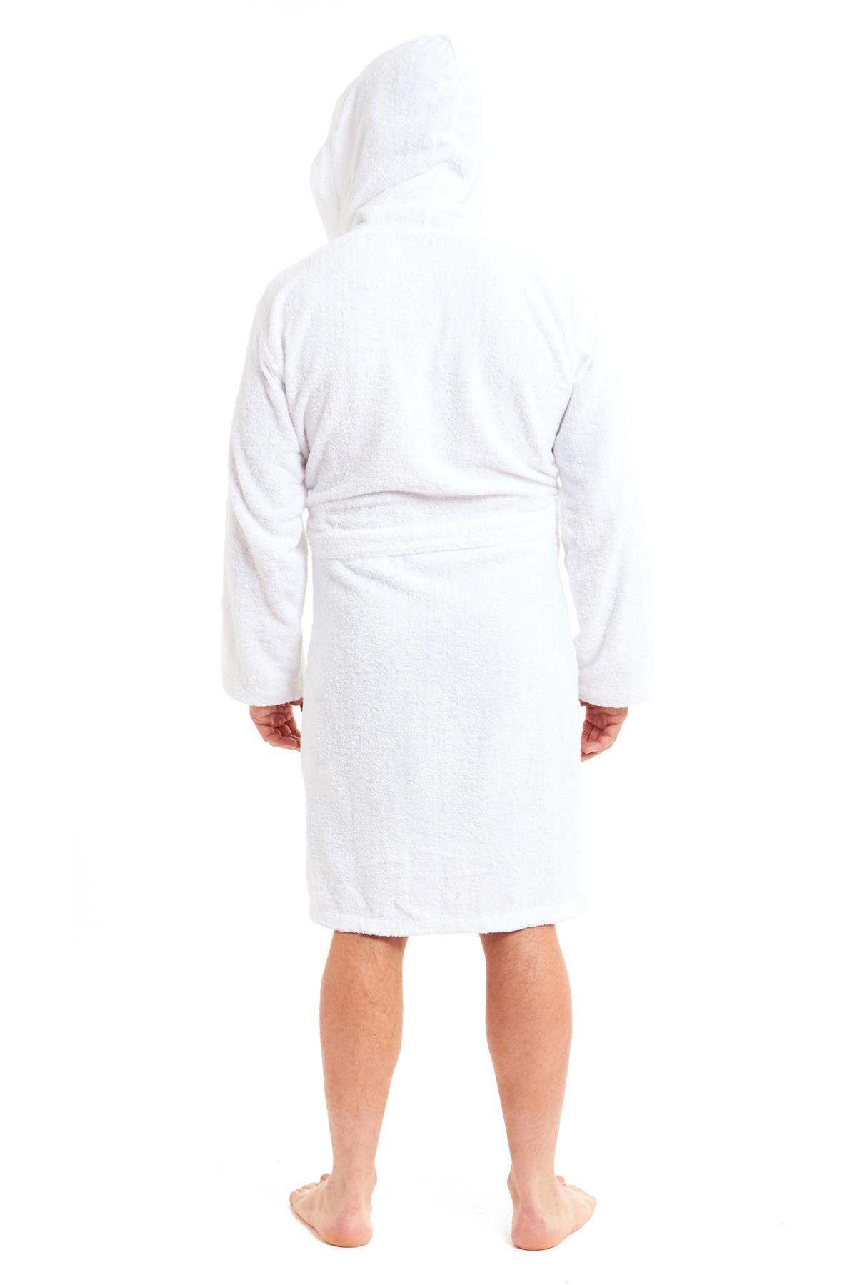 OLIVIA ROCCO Mens Luxury Bamboo Cotton Hooded Towelling Robe Ultra Soft For Home Gym And Spa Multiple Sizes And Colours Available