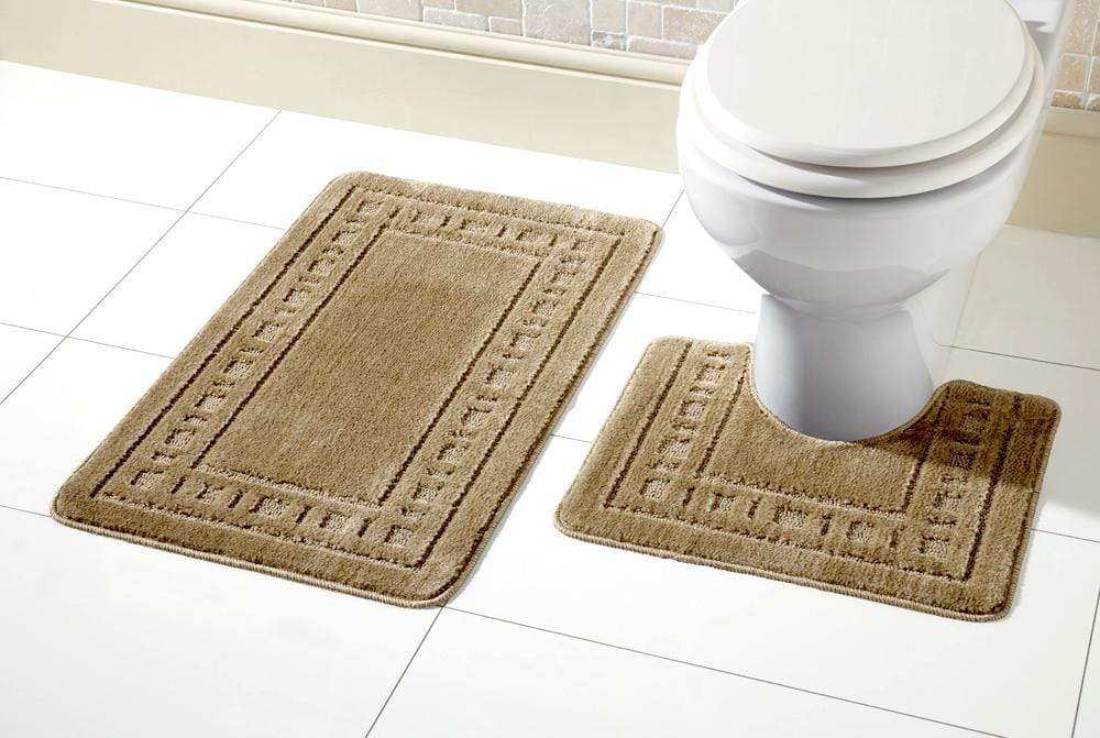 Miami Bath Mat Set Ultra Absorbent Non Slip With Pedestal