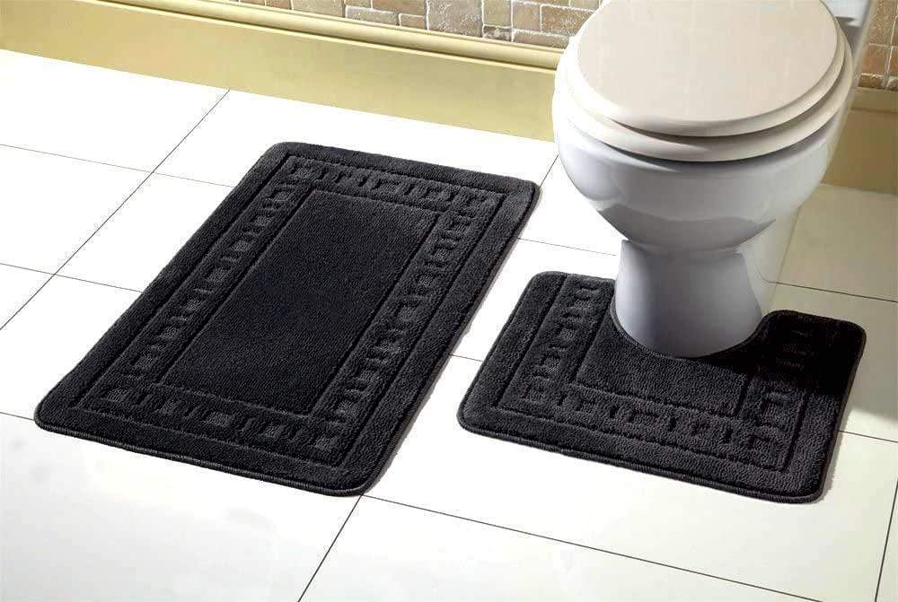 Miami Bath Mat Set Ultra Absorbent Non Slip With Pedestal