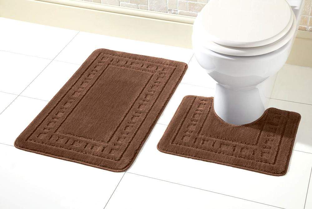 Miami Bath Mat Set Ultra Absorbent Non Slip With Pedestal