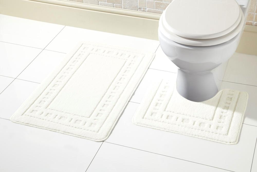 Miami Bath Mat Set Ultra Absorbent Non Slip With Pedestal