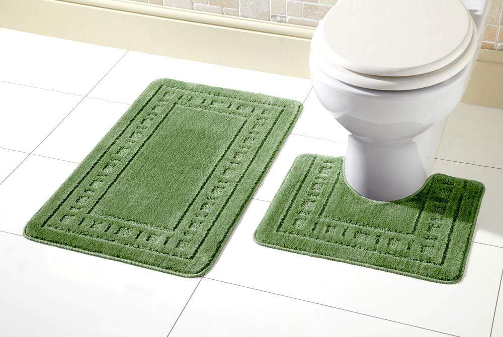 Miami Bath Mat Set Ultra Absorbent Non Slip With Pedestal