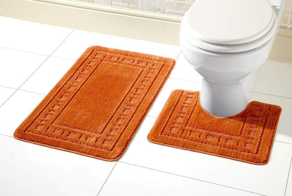 Miami Bath Mat Set Ultra Absorbent Non Slip With Pedestal