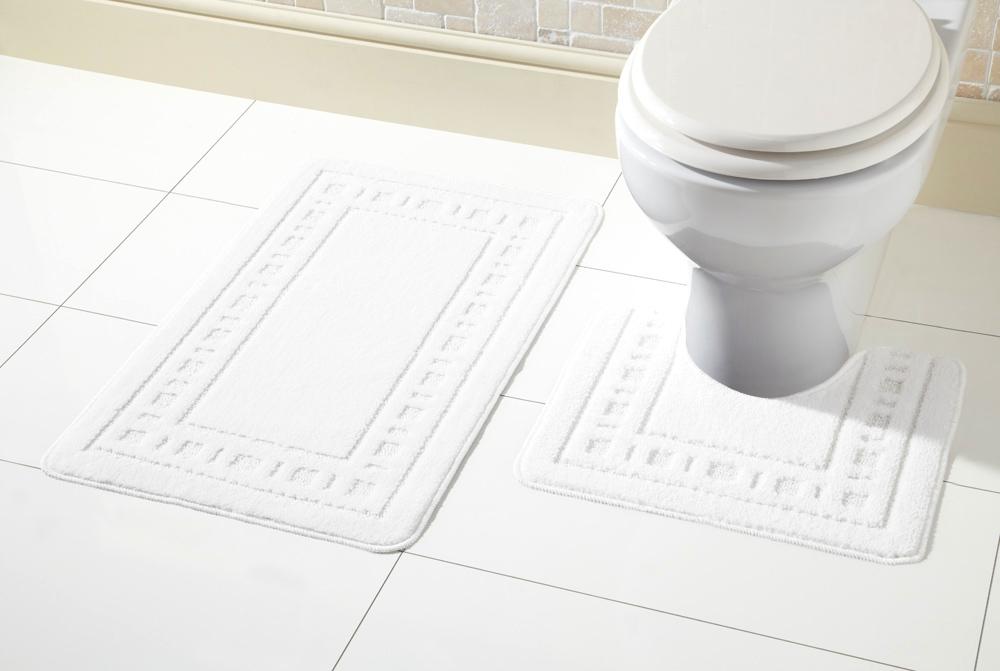 Miami Bath Mat Set Ultra Absorbent Non Slip With Pedestal