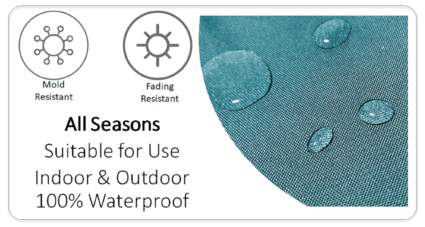 OLIVIA ROCCO Nairobi Navy Waterproof Outdoor Cushion Covers 43x43 CM Weather-Resistant Decorative Cushions For Patio And Garden