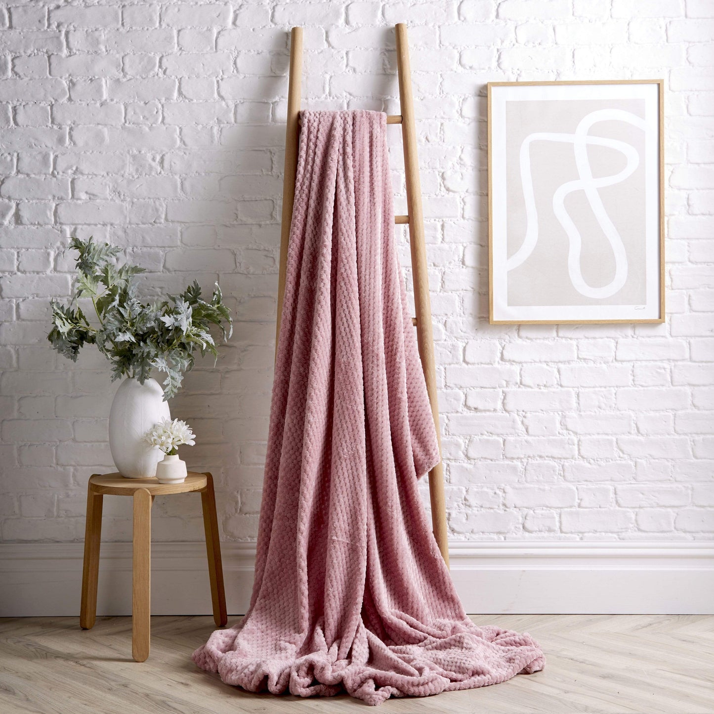 OLIVIA ROCCO Cloud Honeycomb Throw Oversized Chunky Soft Fleece Blanket Faux Fur Polyester Blend Double King Size Ideal For Beds And Sofas Warm Home Decor