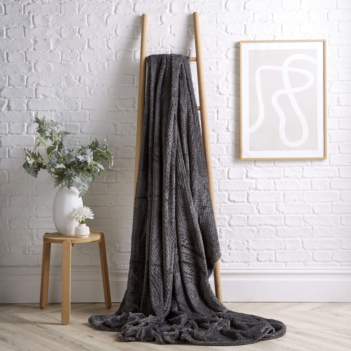 OLIVIA ROCCO Cloud Honeycomb Throw Oversized Chunky Soft Fleece Blanket Faux Fur Polyester Blend Double King Size Ideal For Beds And Sofas Warm Home Decor