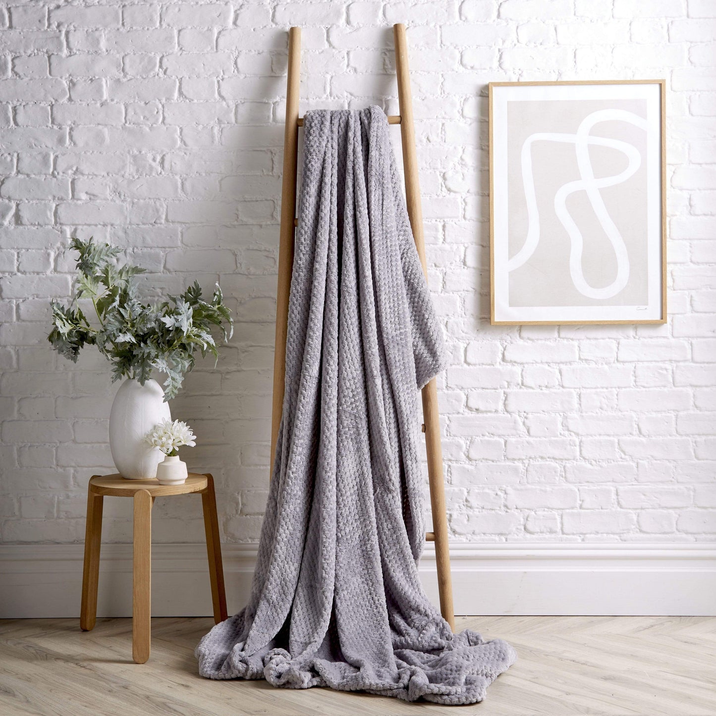OLIVIA ROCCO Cloud Honeycomb Throw Oversized Chunky Soft Fleece Blanket Faux Fur Polyester Blend Double King Size Ideal For Beds And Sofas Warm Home Decor