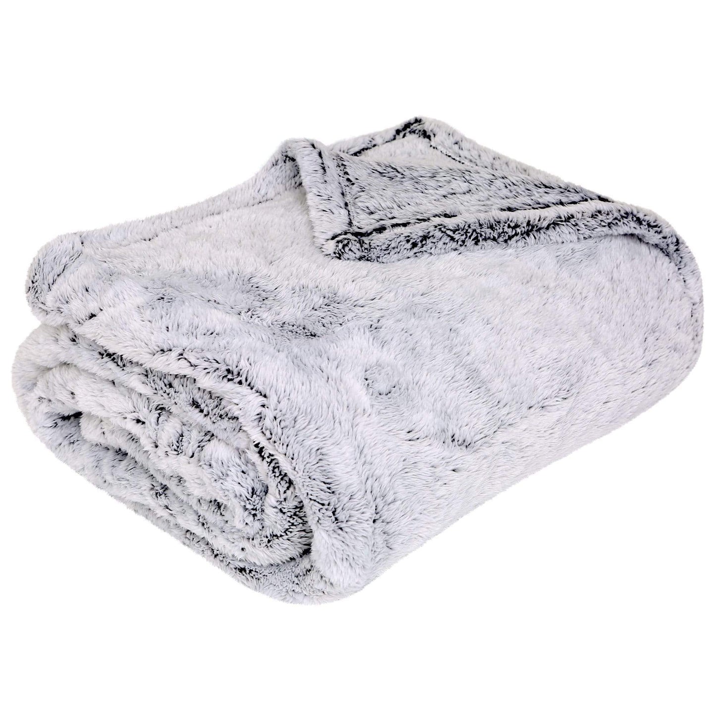 Oversized Grey Shimmer Super Soft Fleece Throw Blanket