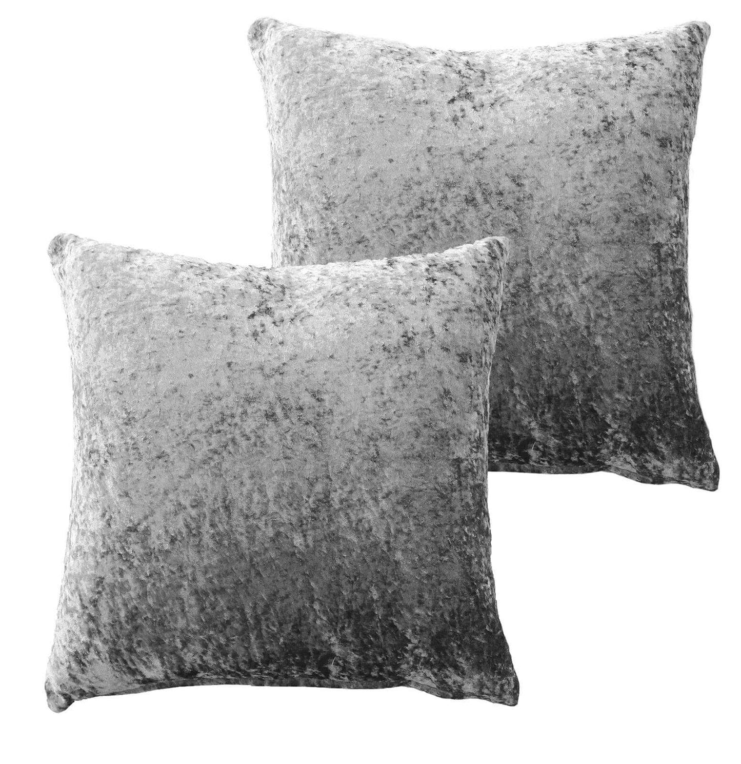 OLIVIA ROCCO Crushed Velvet Cushion Covers 17x17 Inches Pack Of 2 Polyester Indoor Outdoor Decorative Pillow Cases With Subtle Sheen