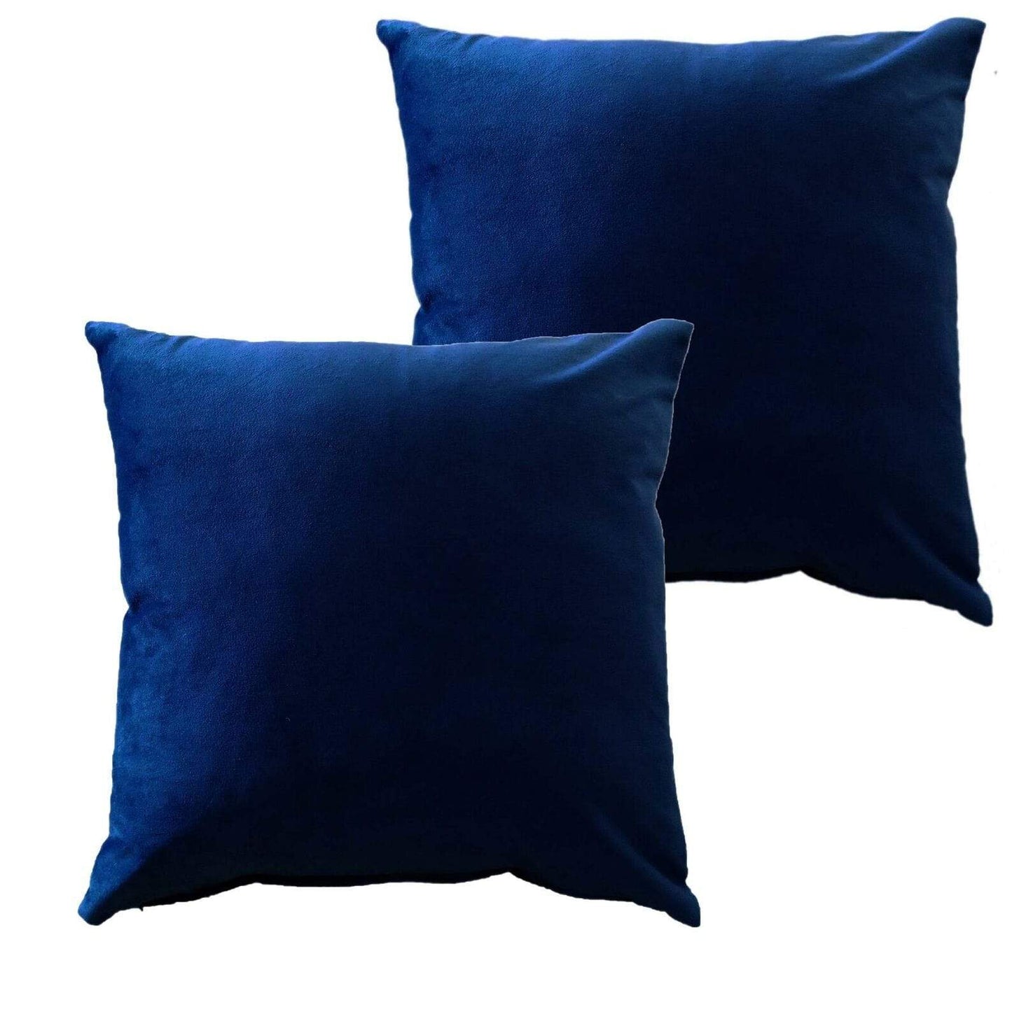 OLIVIA ROCCO Pack Of 2 Ultra-Soft Matte Velvet Cushion Covers 17x17 Inch Charcoal Silver Green Duck Egg Decorative Home Decor