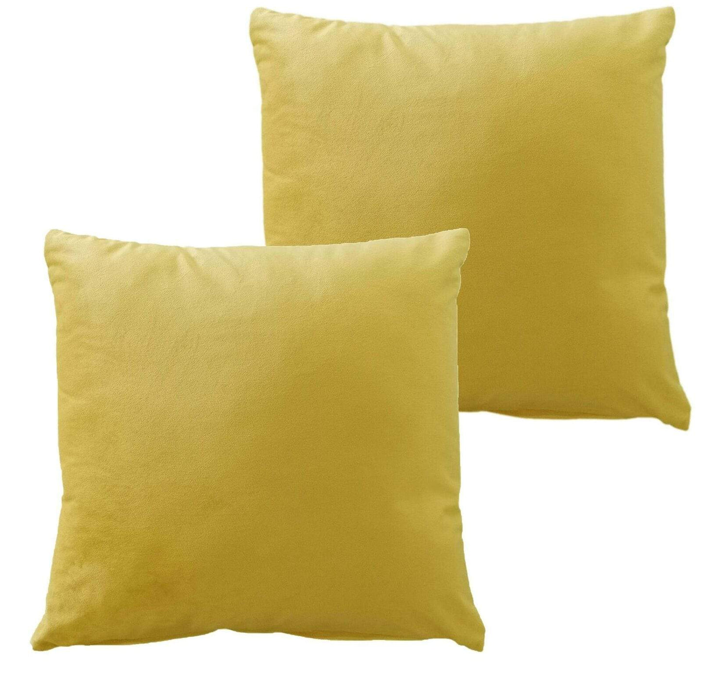 OLIVIA ROCCO Pack Of 2 Ultra-Soft Matte Velvet Cushion Covers 17x17 Inch Charcoal Silver Green Duck Egg Decorative Home Decor