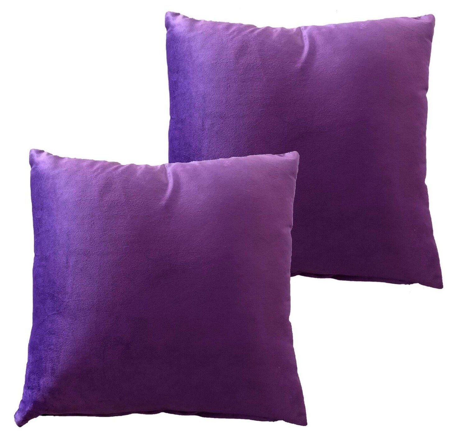 OLIVIA ROCCO Pack Of 2 Ultra-Soft Matte Velvet Cushion Covers 17x17 Inch Charcoal Silver Green Duck Egg Decorative Home Decor