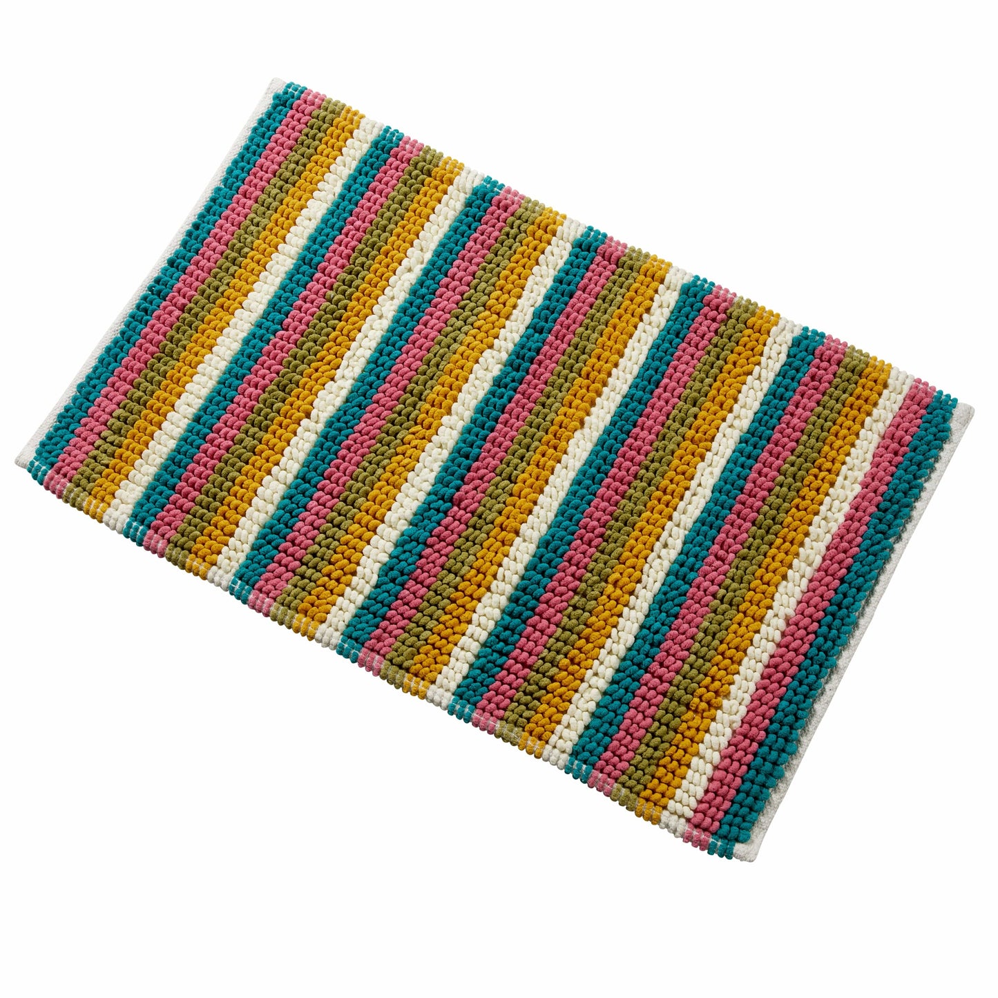 OLIVIA ROCCO Padstow Stripe Bathmat 50 x 80 cm Quick-Drying Anti-Slip Absorbent Durable Bathroom Accessory for Modern Bathrooms