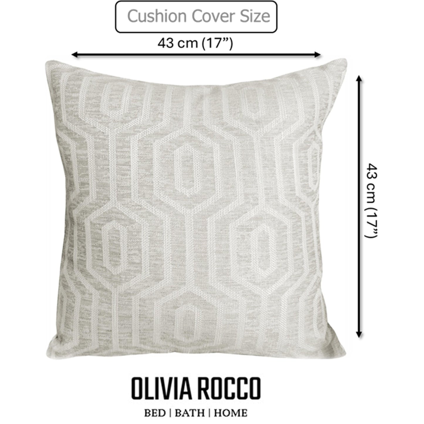 OLIVIA ROCCO Paris Cushion Covers 2 Pack Modern Natural Decorative Square Scatter Cushions With Invisible Zipper For Sofa And Bed