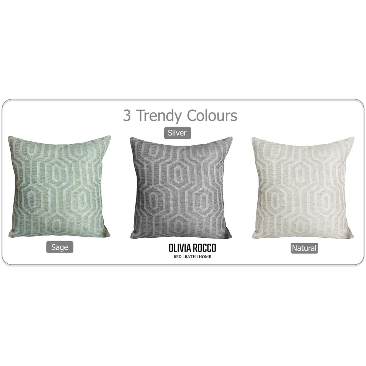 OLIVIA ROCCO Paris Cushion Covers Two Pack Modern Sage Green Decorative Square Scatter Cushions With Invisible Zipper For Sofa And Bed