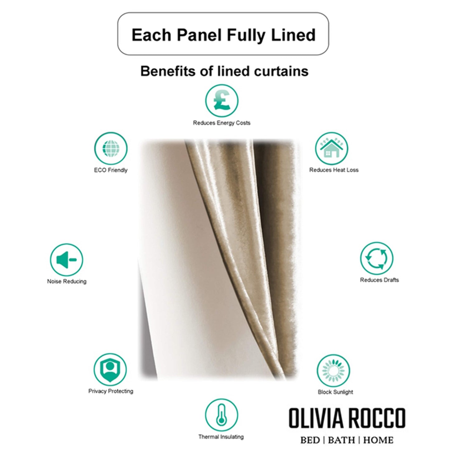 OLIVIA ROCCO Paris Eyelet Jacquard Curtains Natural Geometric Pattern Thermal Insulated Light Blocking for Bedroom and Lounge