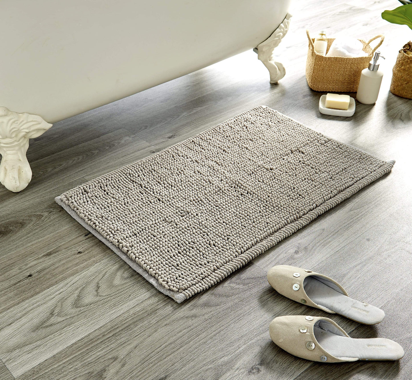 Pebbles Micro Bobble Bath Mat Pure Indian Cotton Hand Woven