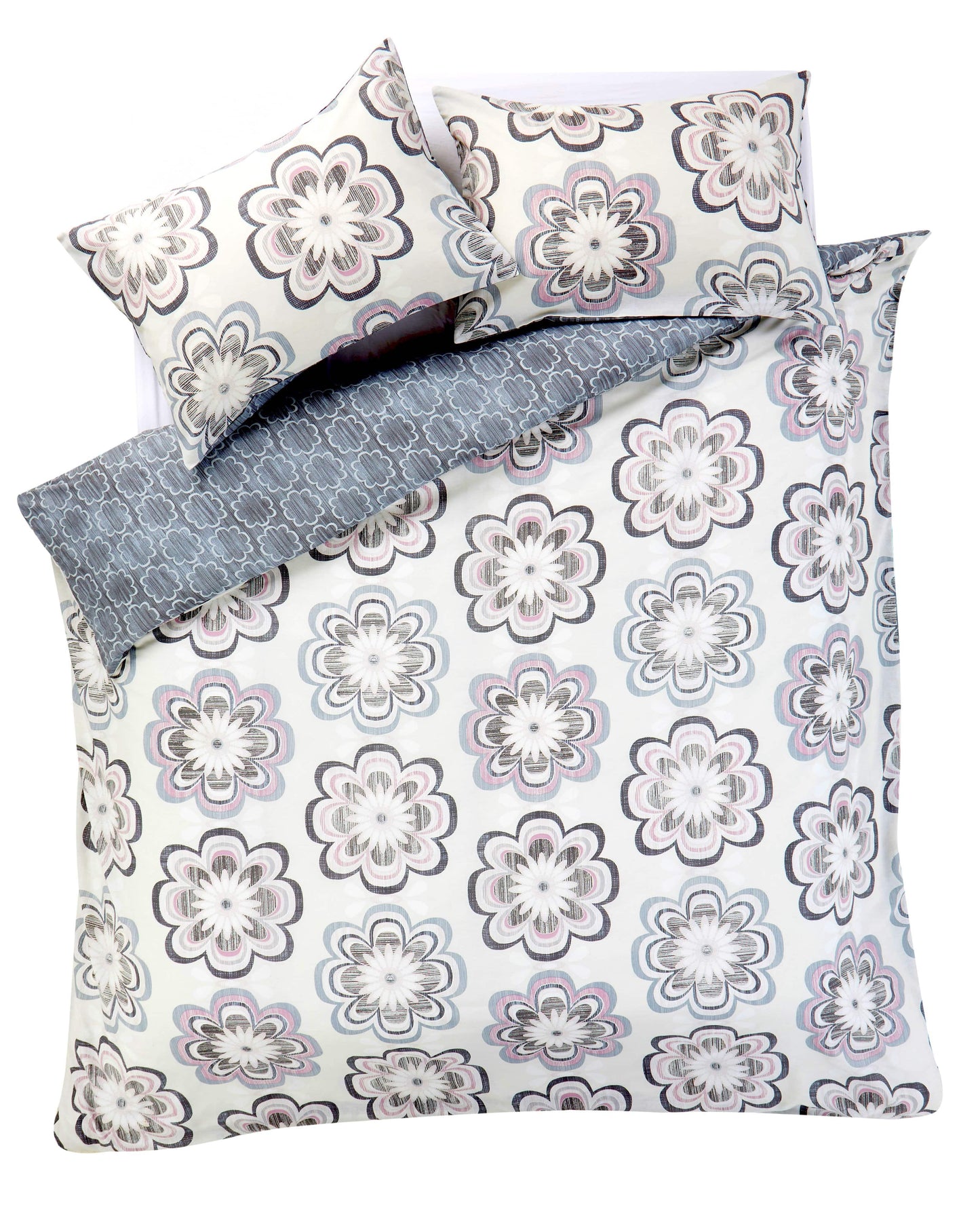 Peony Floral Cotton Rich Duvet Cover Set With Pillowcases